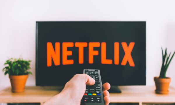 TV showing netflix logo